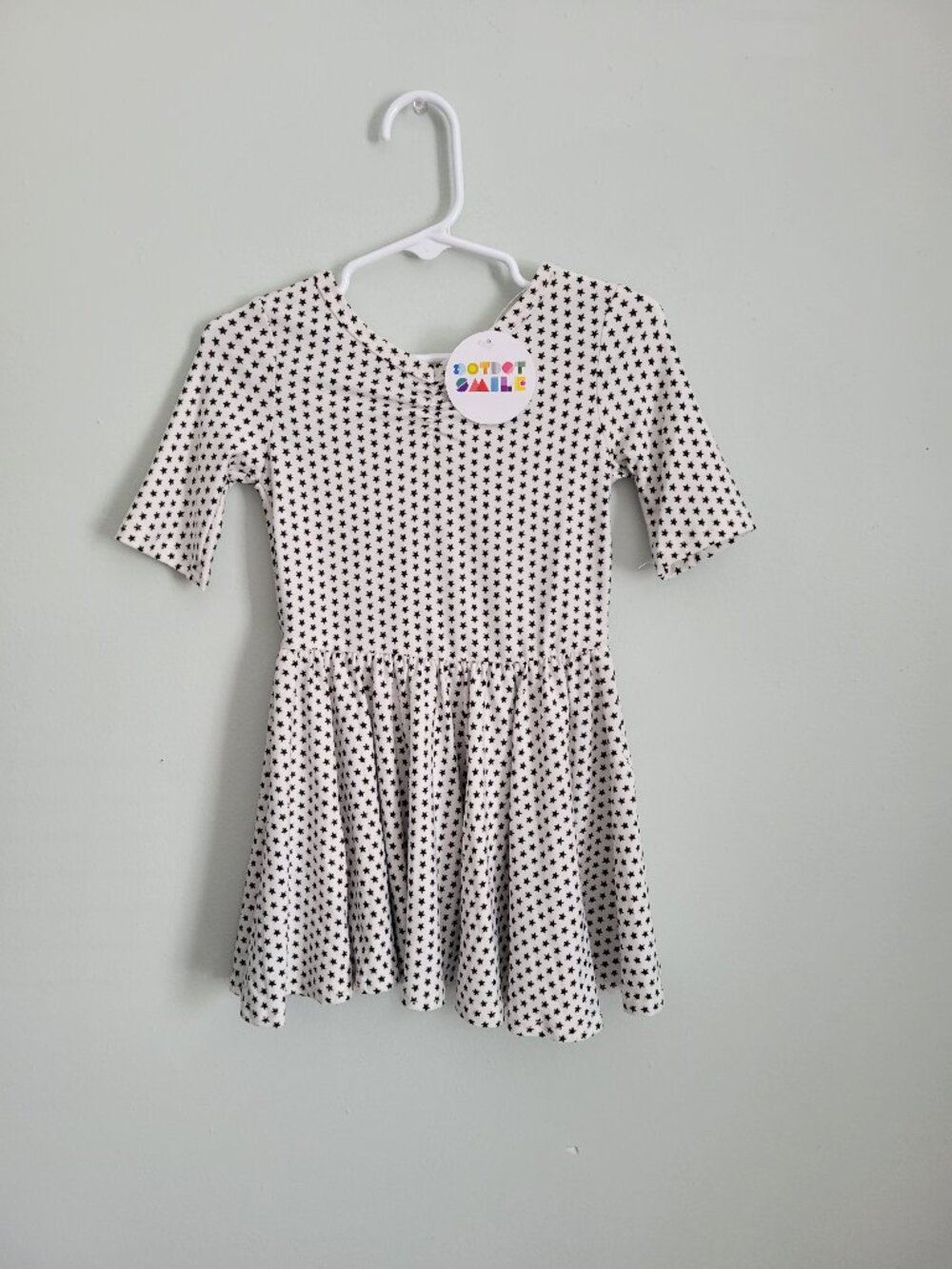 Dot Dot Smile Dress Girl's 2T Toddler Black Stars Twirl Ballerina NWT